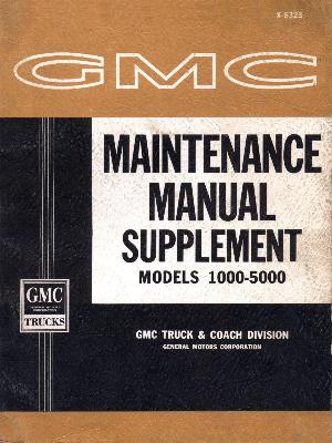 X-6323 1963 GMC Light Truck Mainttenance Manual Supplement