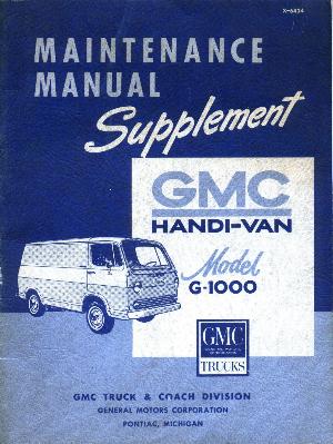 X-6424 1964 GMC Handi-Van Maintenance Manual Supplement